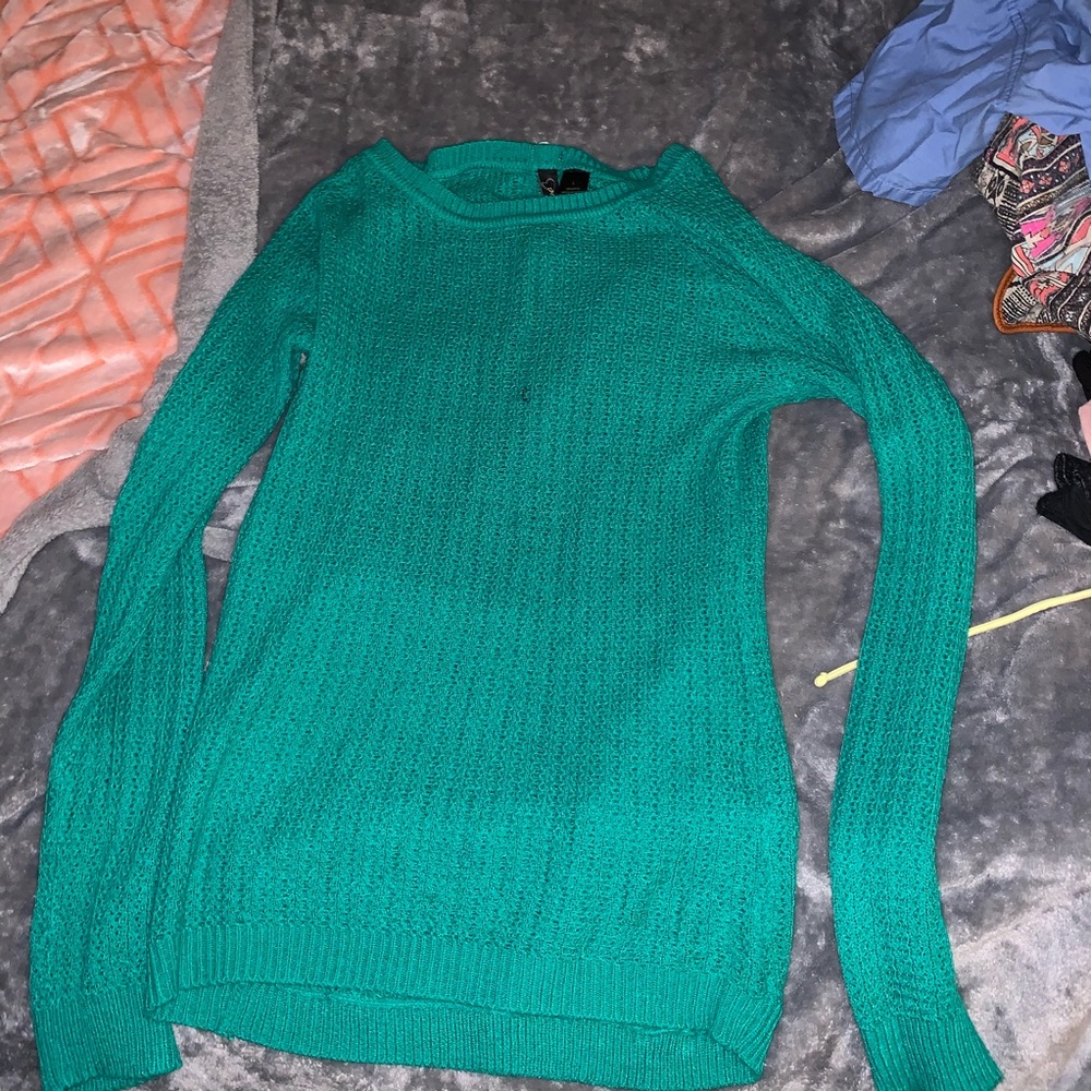 Teal sweater
